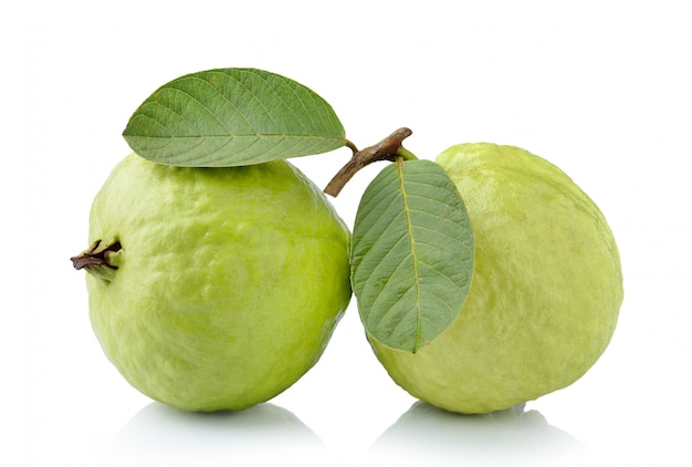 Guava fruit isolated on white