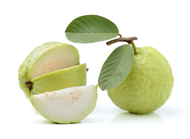 Guava fruit isolated on white