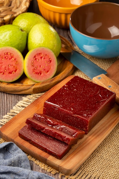Guava paste typical sweet made from guava also known as Goiabada