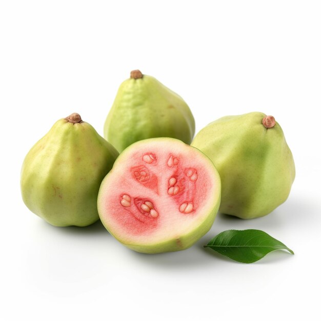 Guava-vruchten geïsoleerd op witte achtergrond