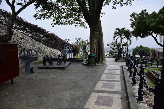 Guayaquil El Fortin het fort van Santa Ana Hill Naval Museum op de top van de toeristische attractie Santa Ana Hill