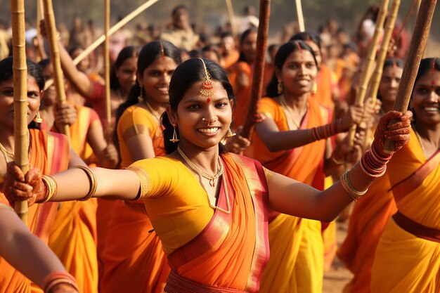 Photo gudi padwa indian lathi