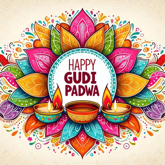 Photo gudipadwa template background image