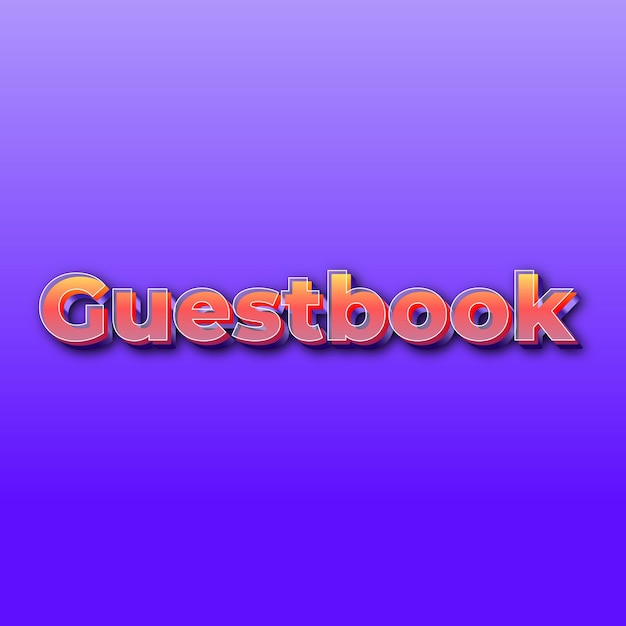 GuestbookText effect JPG gradient purple background card photo