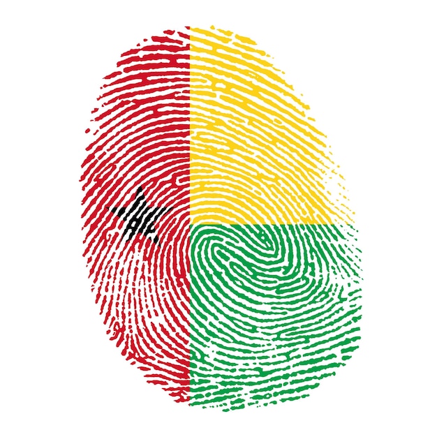 guinea_bissau_flag on finger imprint