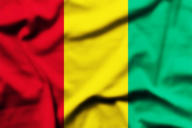 Guinea Flag Wave Close Up