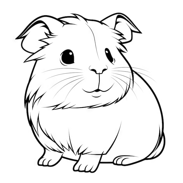 Photo guinea pig coloring page