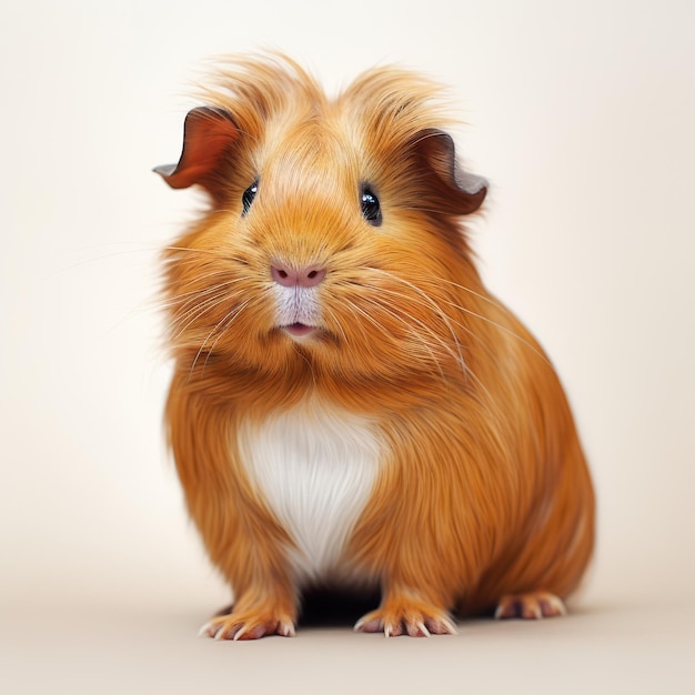 Guinea pig isolated Illustration AI GenerativexA