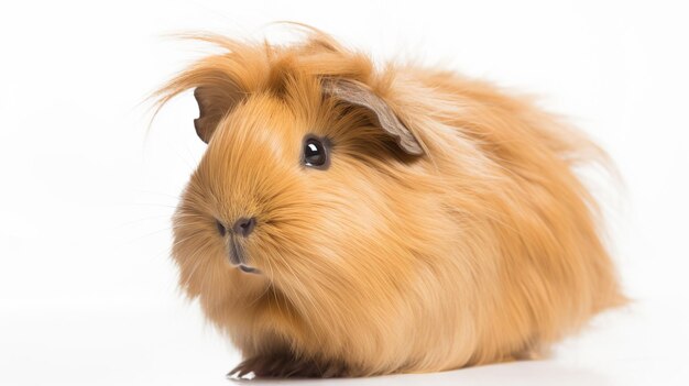 A guinea pig with a white background