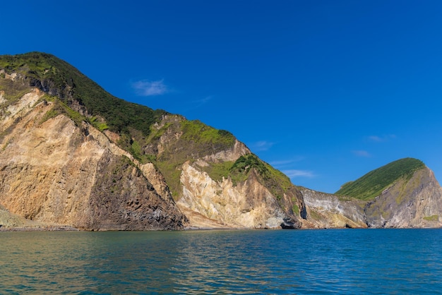 Photo guishan island and milk sea in yilan of taiwan