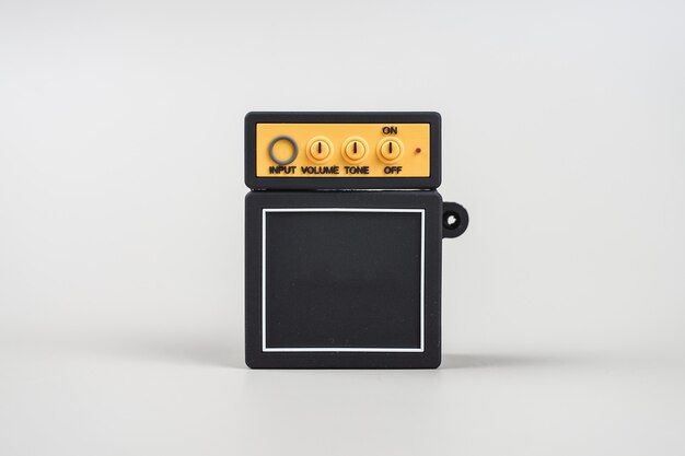 Guitar amplifier on white background