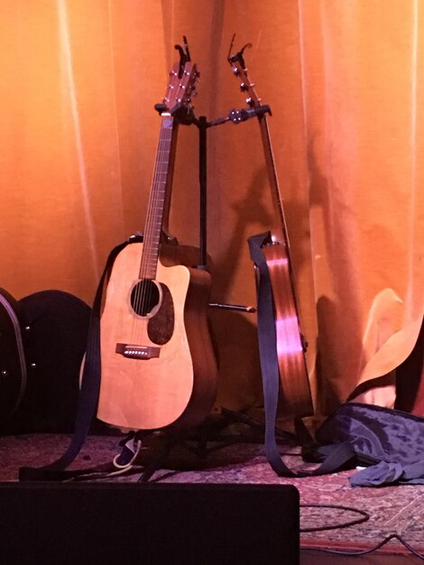 Guitar in bathroom