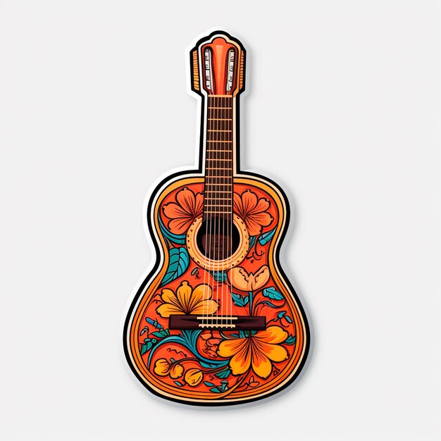 Photo guitar sticker