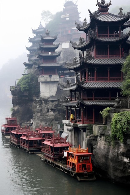 Foto guizhou provincie anshun stad draak tempel schilderachtig gebied draak paleis water grot