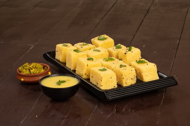 Gujrati famous Food Khaman Dhokala food