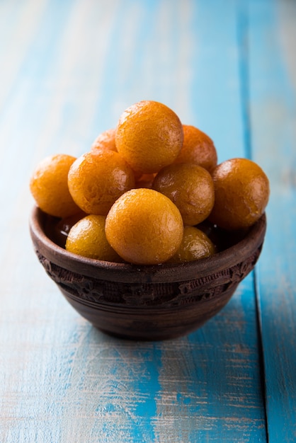 Gulab jamun, or gulaab jamun, is a milk-solids-based sweet mithai