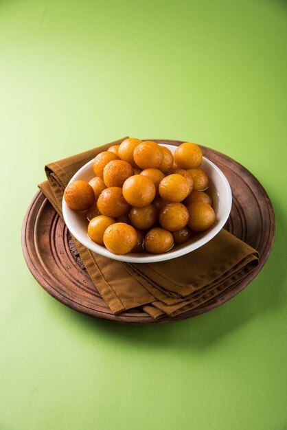 Gulab jamun, or gulaab jamun, is a milk-solids-based sweet mithai