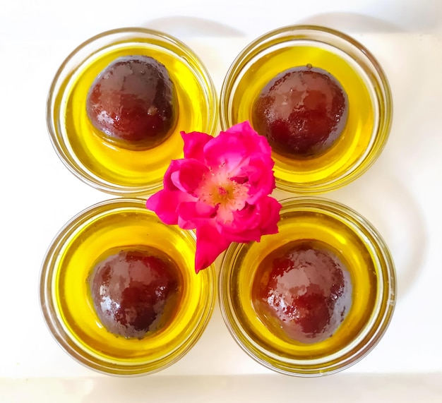 Photo gulab jamuns indian desserts