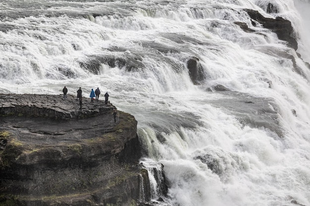 골든 서클 아이슬란드를 따라 Gullfoss 폭포