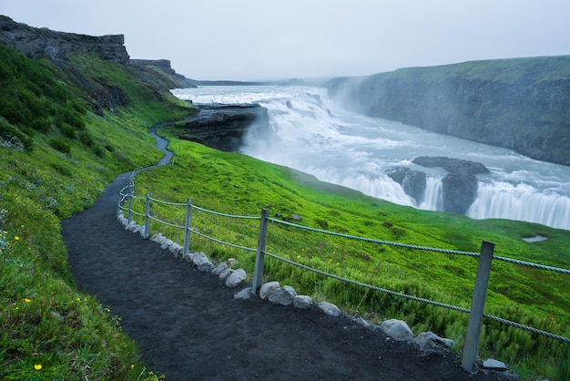 Gullfoss waterval toeristische attractie van IJsland