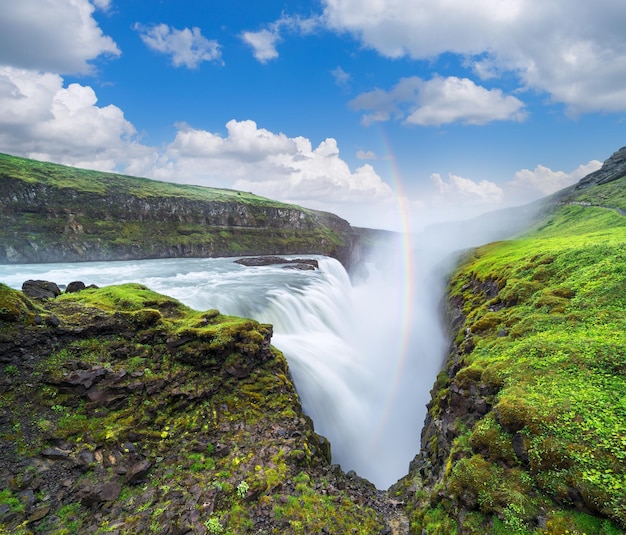 Gullfoss waterval toeristische attractie van IJsland