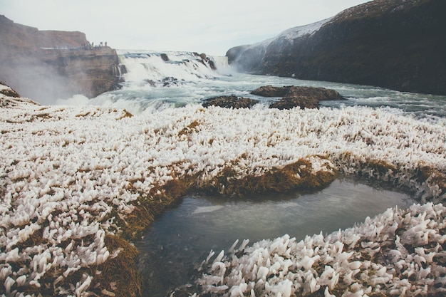 Gullfost-waterval in de winter