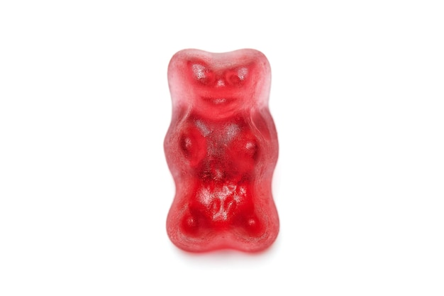 Gummy bear candy geïsoleerd op een witte achtergrond. gelei snoepjes.