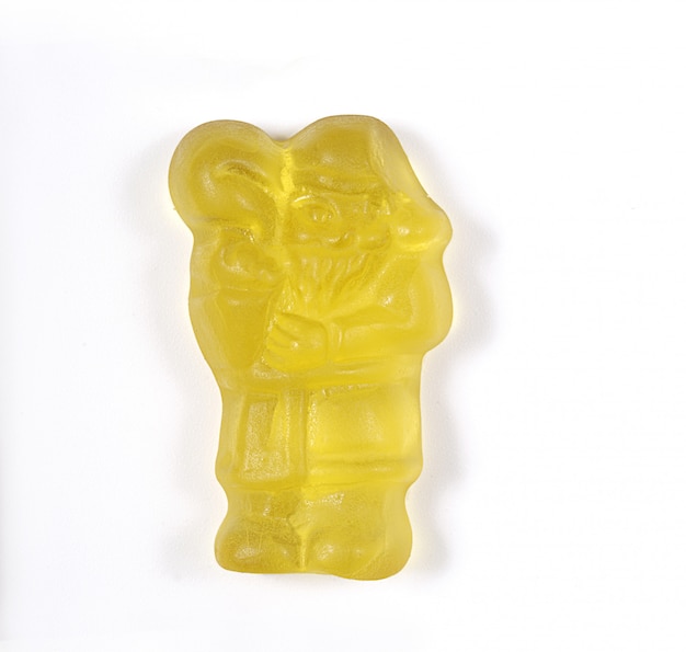 Gummy candy on white background