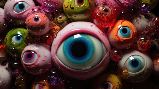 Photo gummy eyeballs that squish and pop