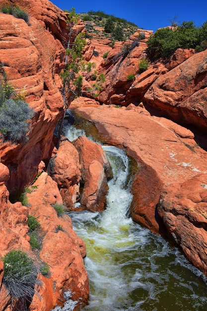 Foto gunlock state park reservoir falls cascata utah da st. george stati uniti