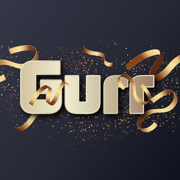 Gurr Text effect Gold JPG attractive background card photo