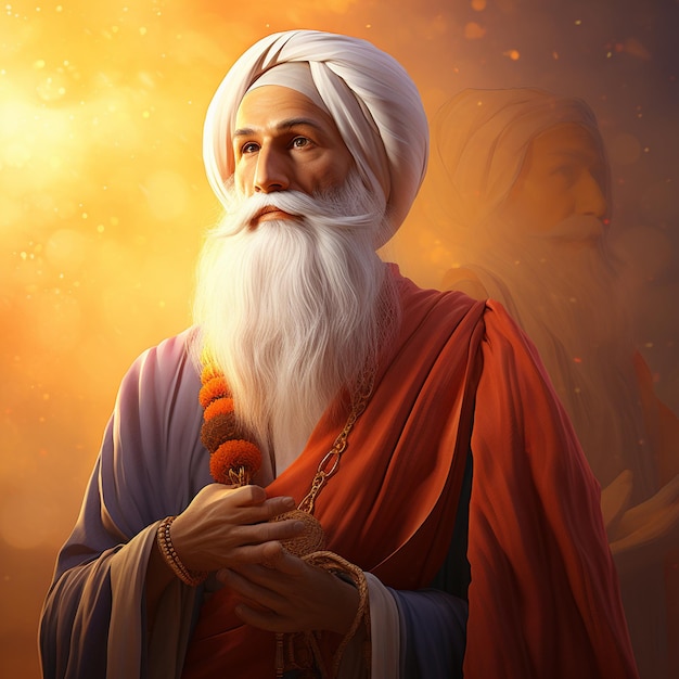 Guru Nanak Dev Ji Maharaj ook bekend als de eerste Sikh Guru