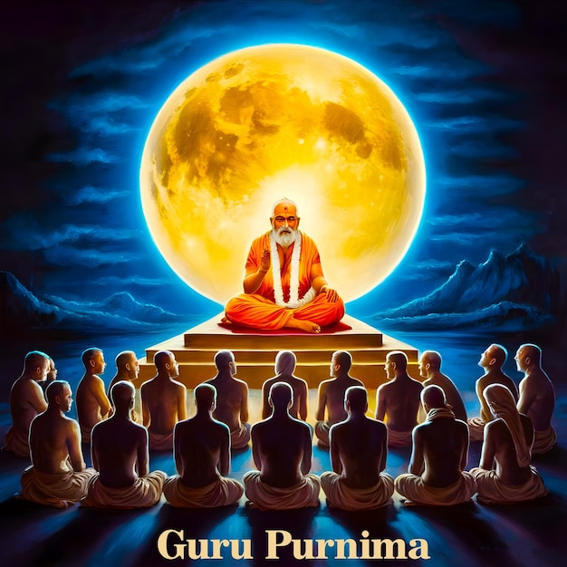 Foto guru purnima achtergrond