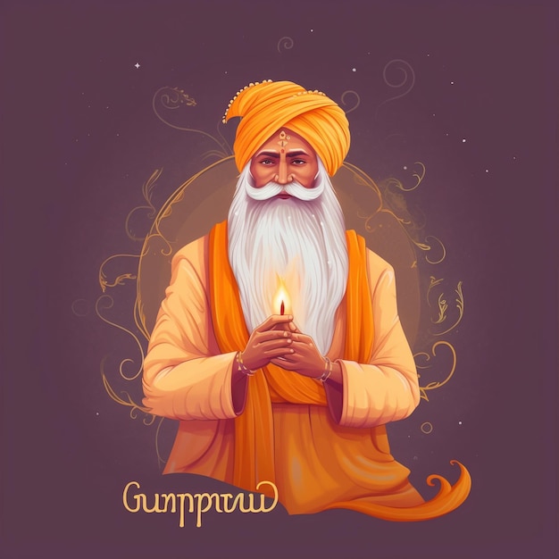 Guru Purnima festival illustratie