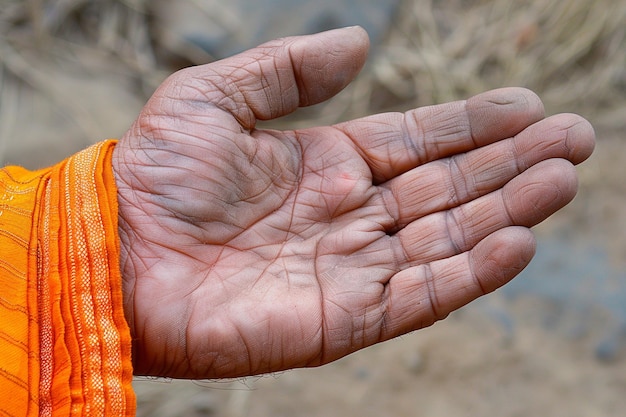 Foto guru purnima goeroe hand zegen