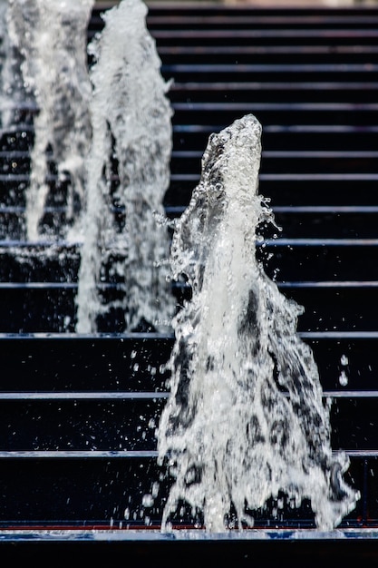 The gush of water of a fountain