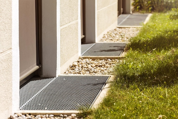 Gutter, drain for water in front of Door. Drainage Systems, Guter Grate, Gutter Floor, Drain cover