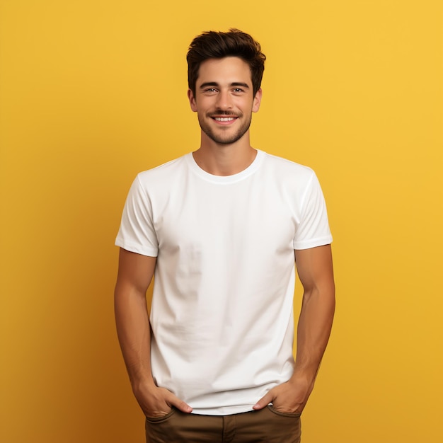 guy in basic white tshirt