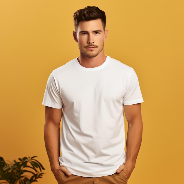 guy in basic white tshirt