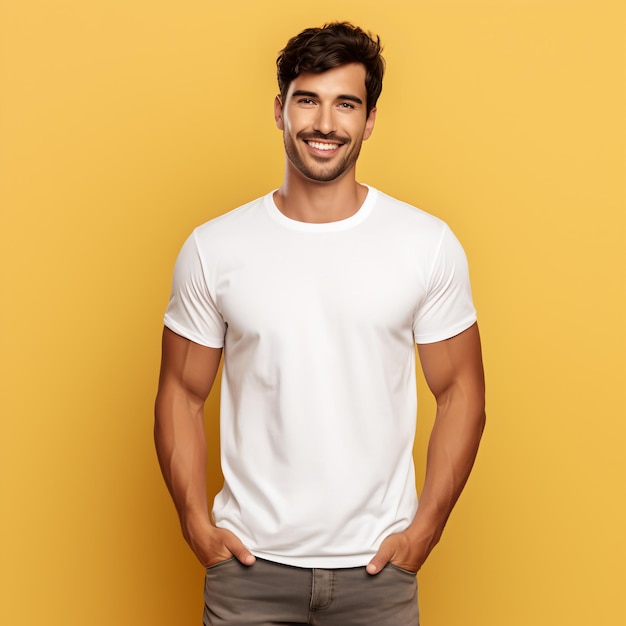 guy in basic white tshirt