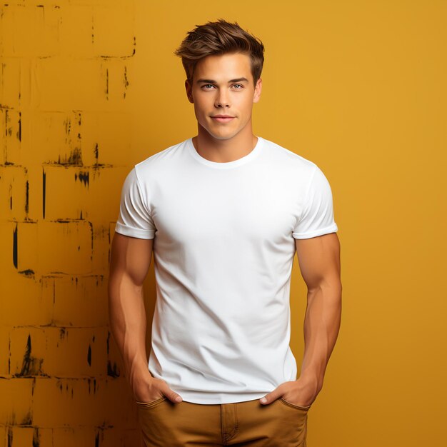 guy in basic white tshirt