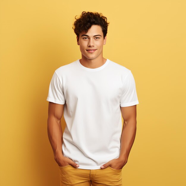 guy in basic white tshirt