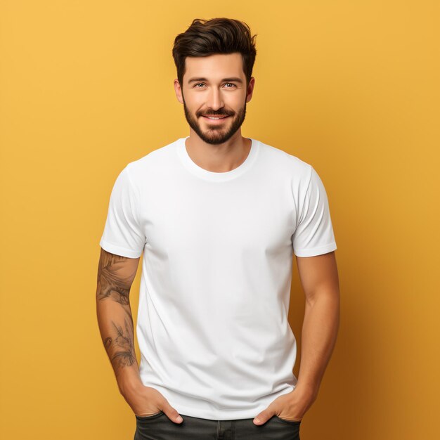 guy in basic white tshirt