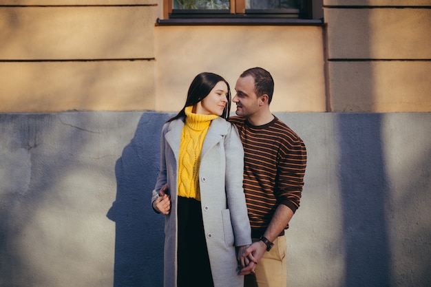 Guy and girl in love couple on a date