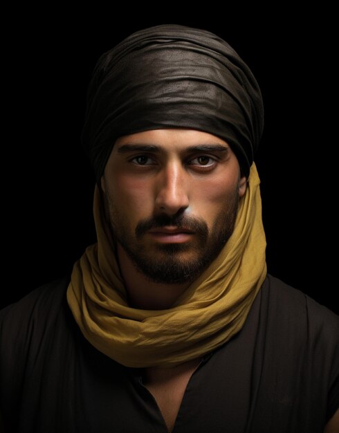 Photo a guy in muslim clothes isolated background