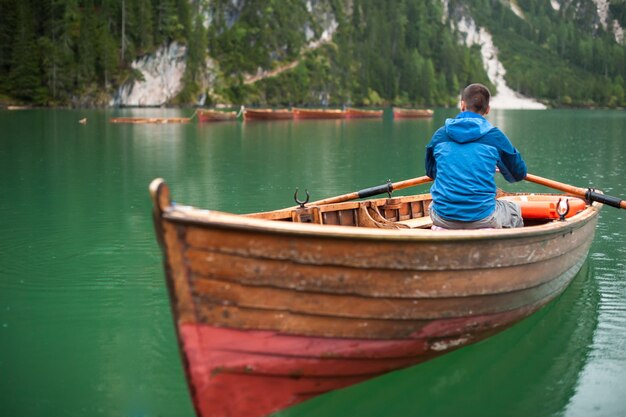 guy who is in the boat