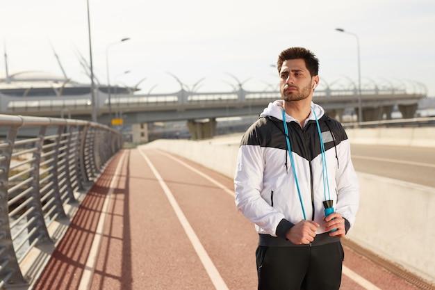 Guy with skipping rope