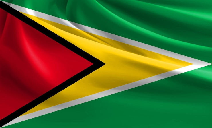 Guyana vlag afzien