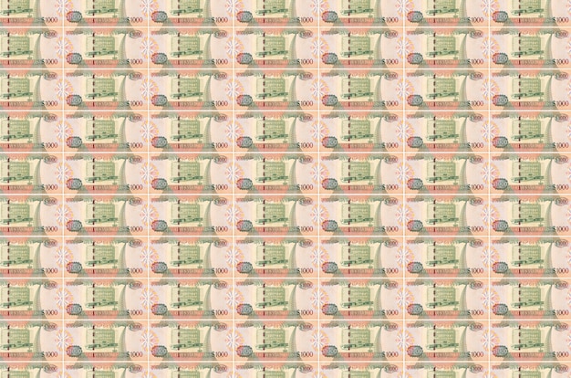 Foto guyanese dollarbiljetten gedrukt in geldproductieband