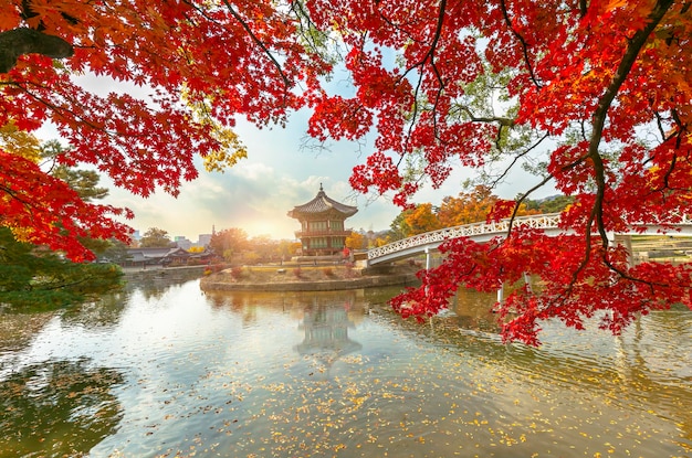 Gyeongbokgung Palace in Autumn Seoul South Korea